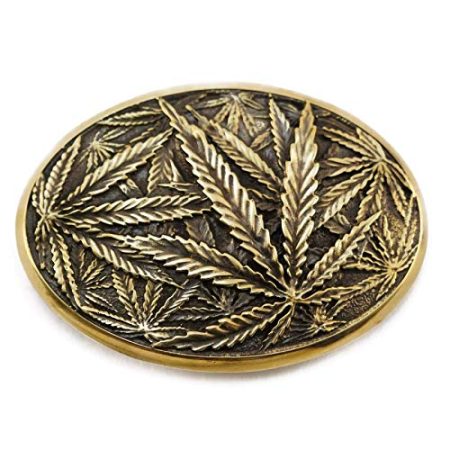 Hemp leaf solid brass belt buckle, Weed Leaf ganja Rasta solid brass buckle, Cannabis gift for men and women